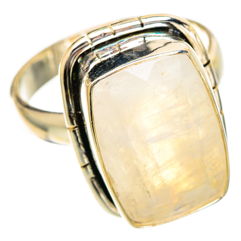 Rainbow Moonstone Rings handcrafted by Ana Silver Co - RING109976 - Photo 2