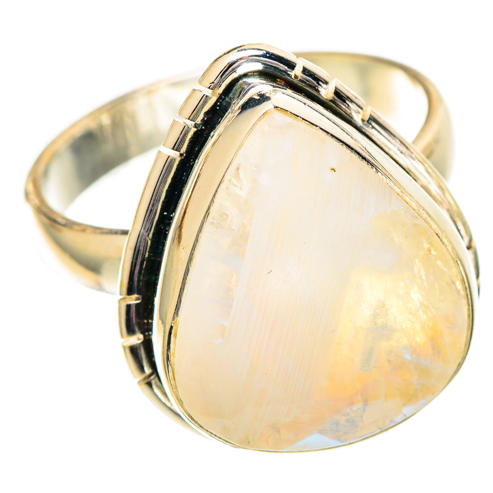 Rainbow Moonstone Rings handcrafted by Ana Silver Co - RING109978 - Photo 2