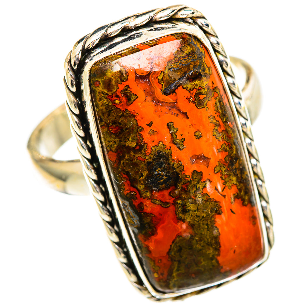 Moroccan Agate Rings handcrafted by Ana Silver Co - RING110028 - Photo 2