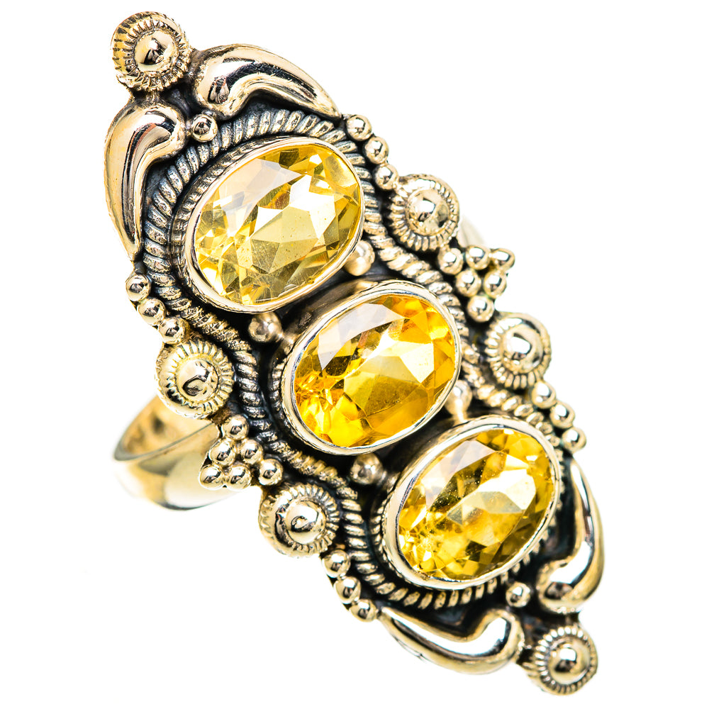 Citrine Rings handcrafted by Ana Silver Co - RING110032 - Photo 2