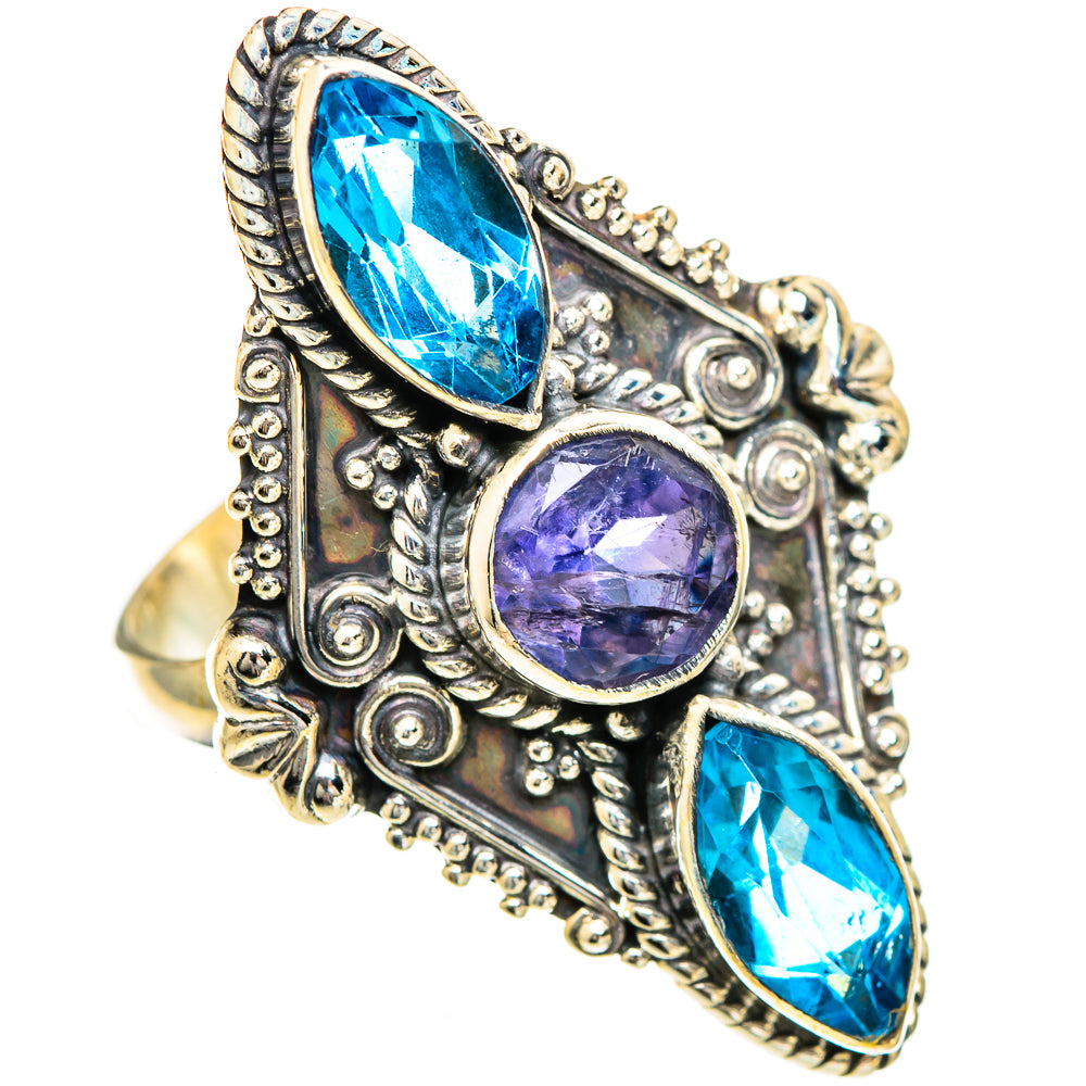 Violet Spinel Rings handcrafted by Ana Silver Co - RING110055 - Photo 2