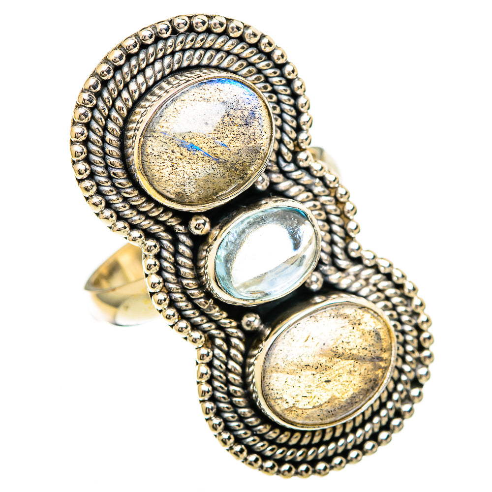Labradorite Rings handcrafted by Ana Silver Co - RING110124 - Photo 2