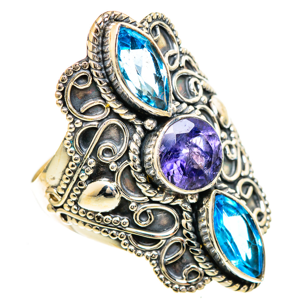 Violet Spinel Rings handcrafted by Ana Silver Co - RING110128 - Photo 2