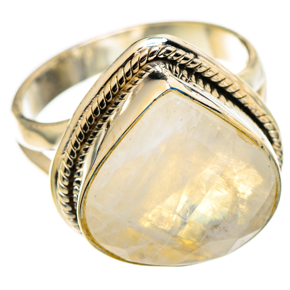 Rainbow Moonstone Rings handcrafted by Ana Silver Co - RING110168 - Photo 2