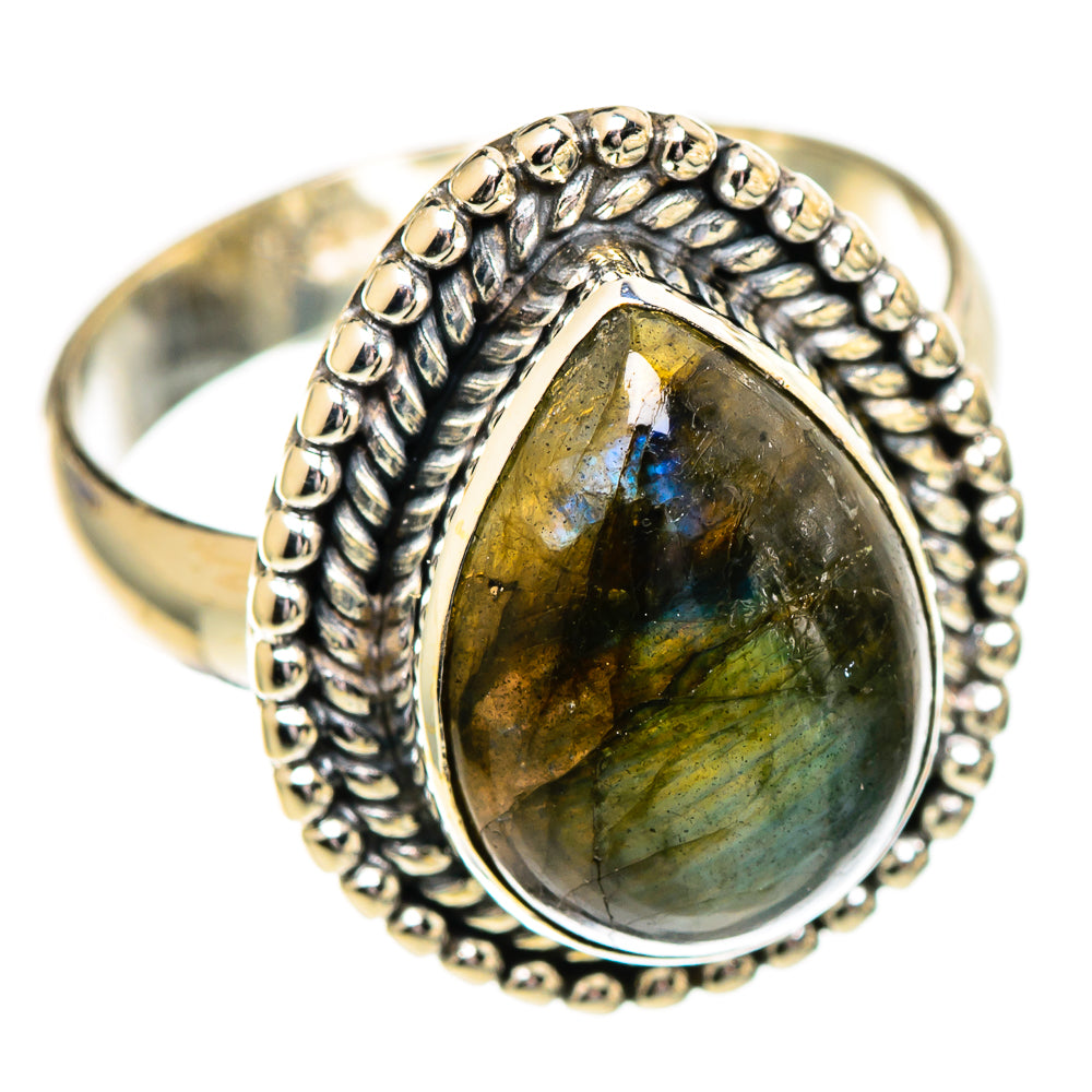 Labradorite Rings handcrafted by Ana Silver Co - RING110174 - Photo 2