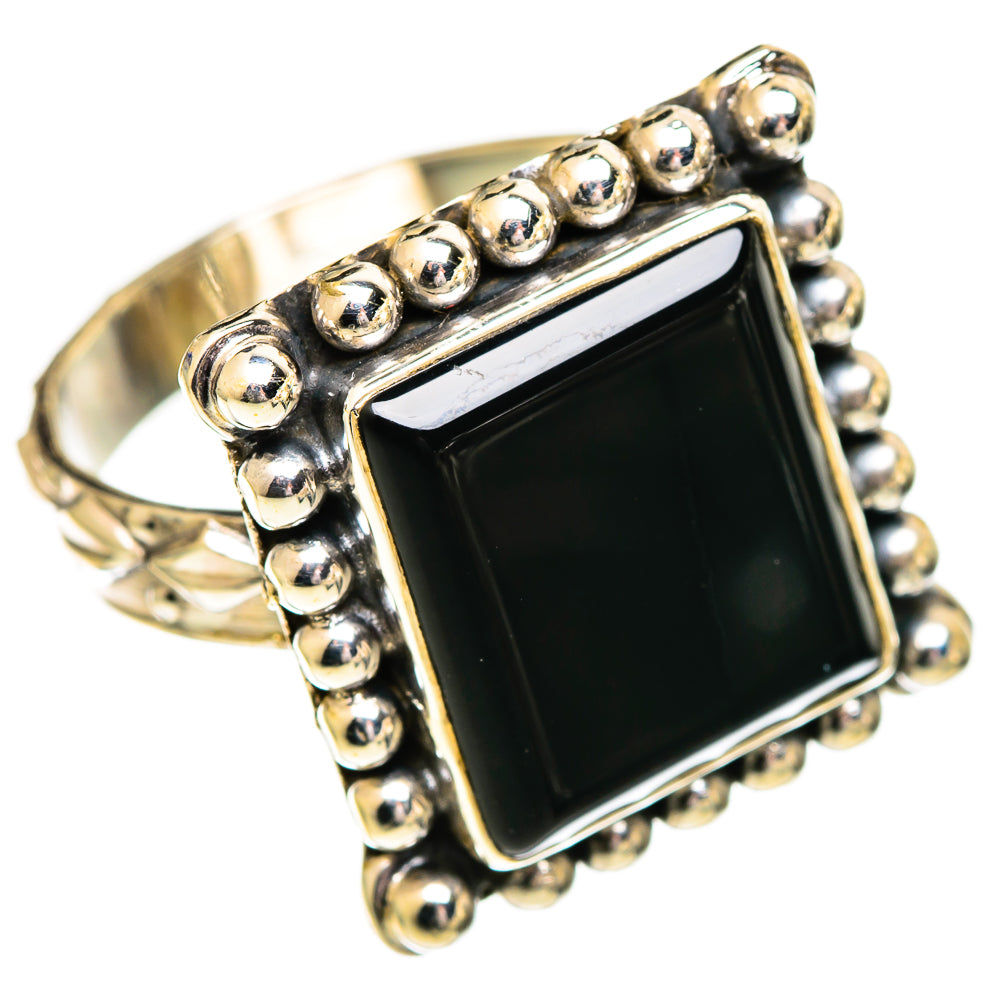 Black Onyx Rings handcrafted by Ana Silver Co - RING110195 - Photo 2