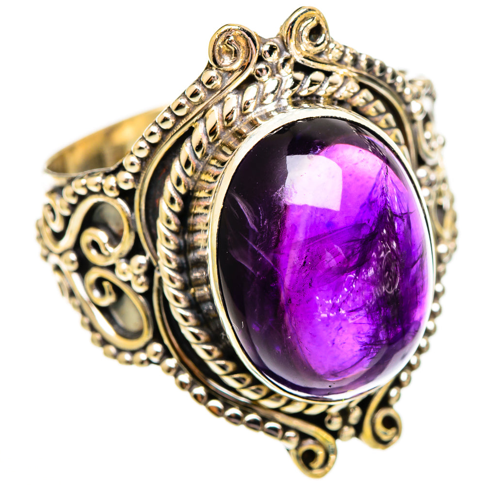 Amethyst Rings handcrafted by Ana Silver Co - RING110280 - Photo 2