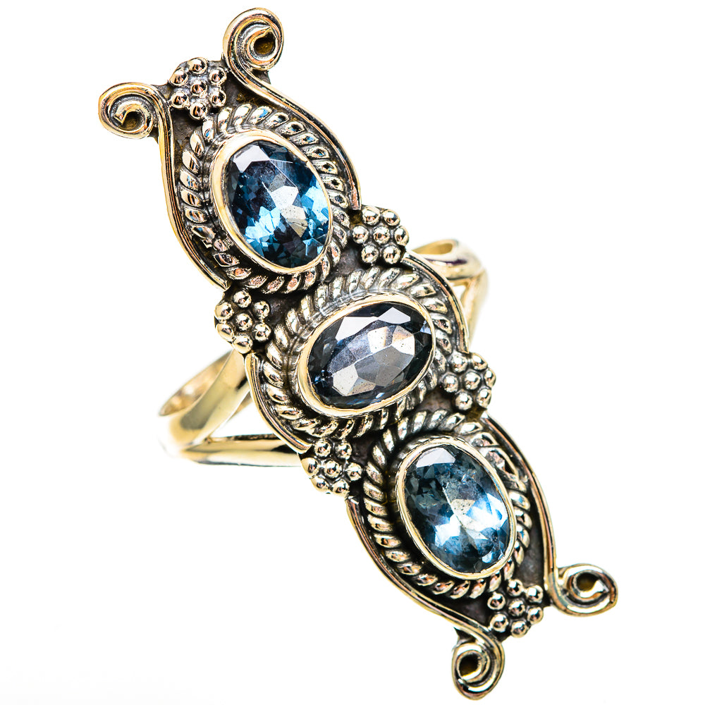 Blue Spinel Rings handcrafted by Ana Silver Co - RING110339 - Photo 2