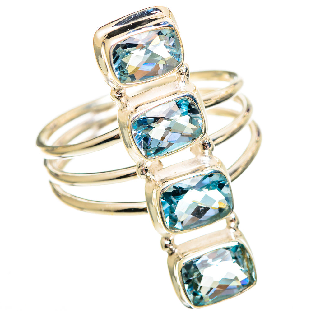 Blue Topaz Rings handcrafted by Ana Silver Co - RING110381 - Photo 2