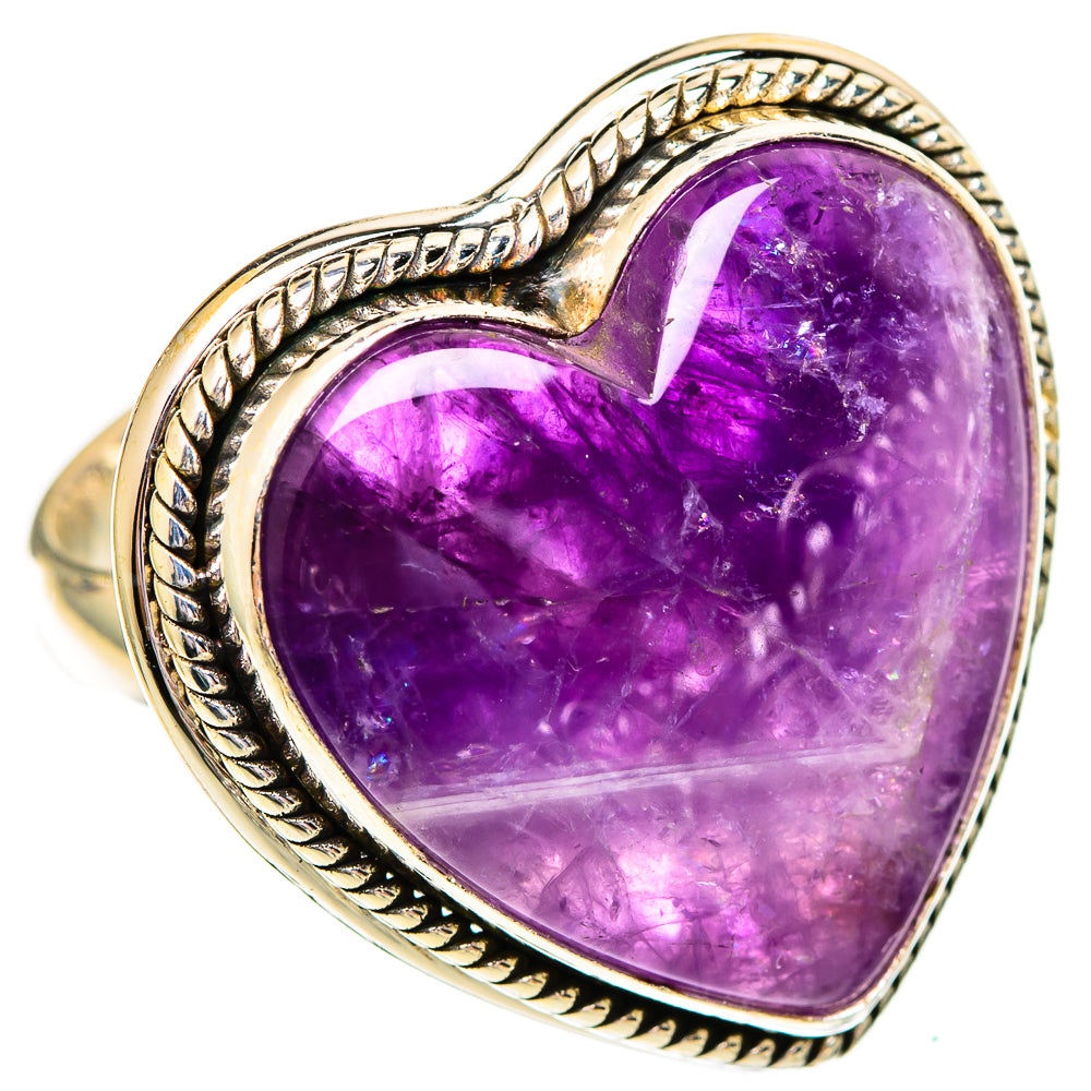 Chevron Amethyst Rings handcrafted by Ana Silver Co - RING110405 - Photo 2