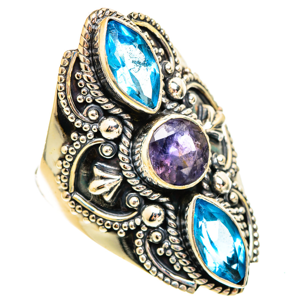 Violet Spinel Rings handcrafted by Ana Silver Co - RING110421 - Photo 2