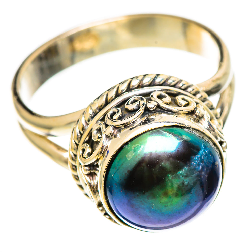 Titanium Pearl Rings handcrafted by Ana Silver Co - RING110531 - Photo 2
