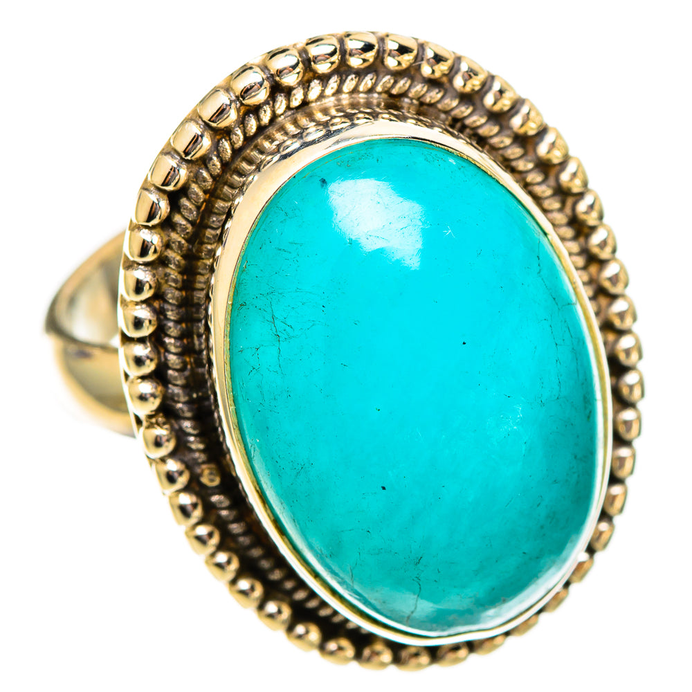 Peruvian Amazonite Rings handcrafted by Ana Silver Co - RING110588 - Photo 2