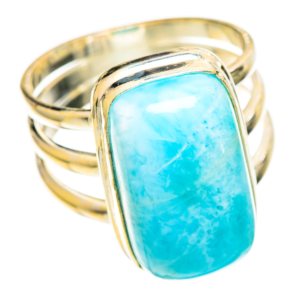 Larimar Rings handcrafted by Ana Silver Co - RING110616 - Photo 2