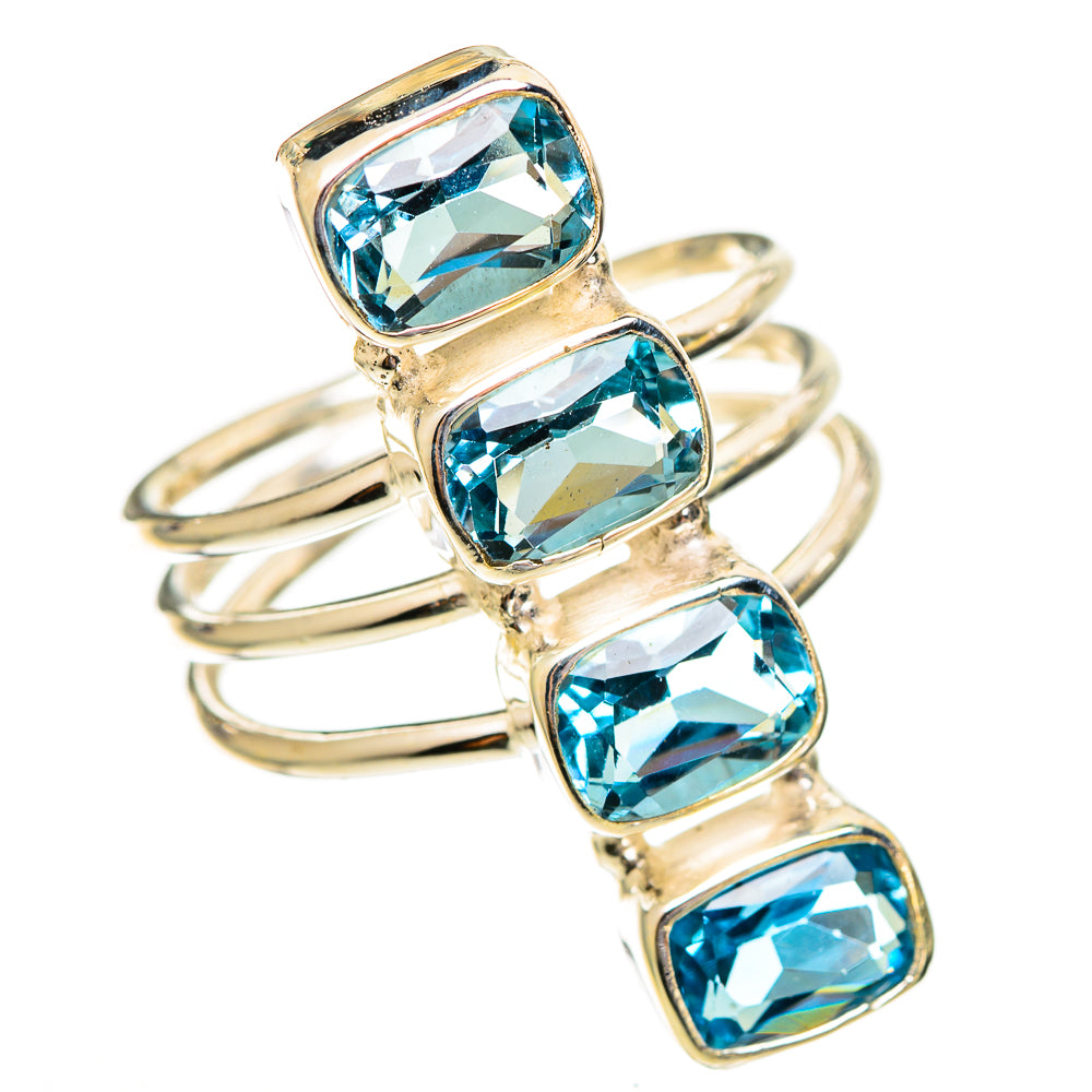 Blue Topaz Rings handcrafted by Ana Silver Co - RING110744 - Photo 2