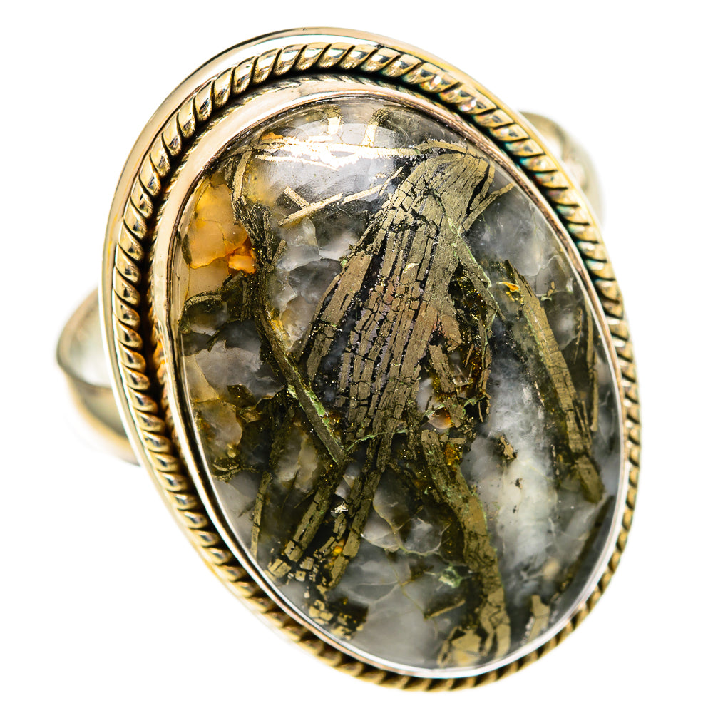 Pyrite Agate Rings handcrafted by Ana Silver Co - RING110749 - Photo 2