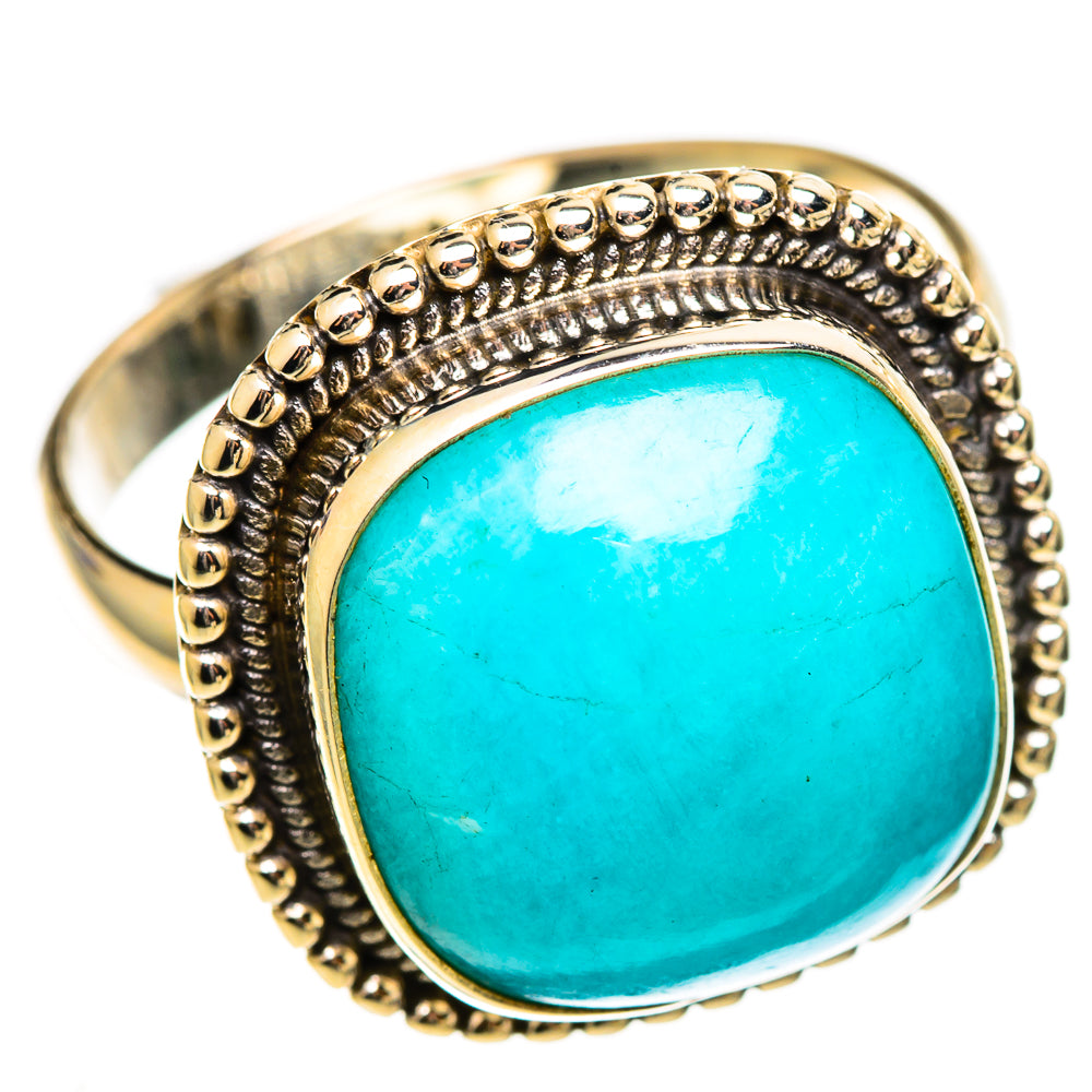 Peruvian Amazonite Rings handcrafted by Ana Silver Co - RING110753 - Photo 2