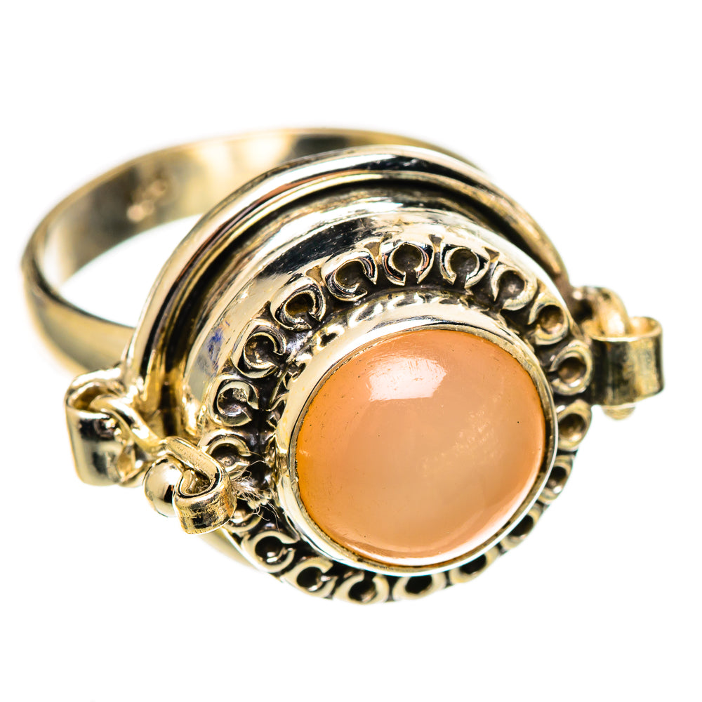 Peach Moonstone Rings handcrafted by Ana Silver Co - RING110762 - Photo 2