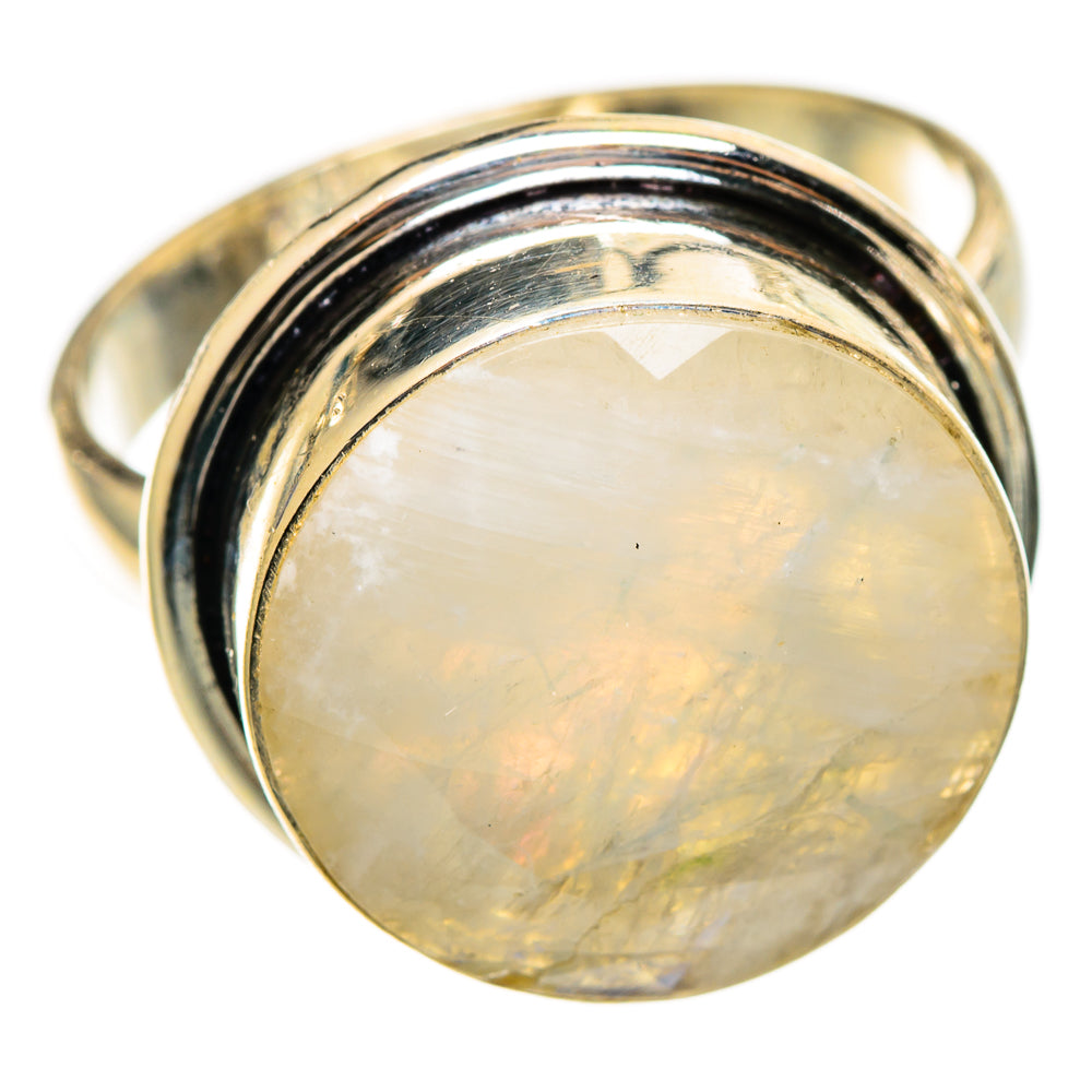 Rainbow Moonstone Rings handcrafted by Ana Silver Co - RING110777 - Photo 2