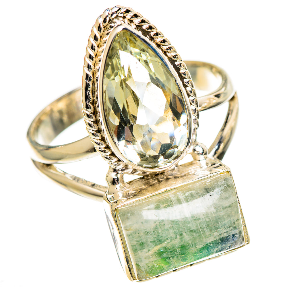 Green Moonstone Rings handcrafted by Ana Silver Co - RING110788 - Photo 2