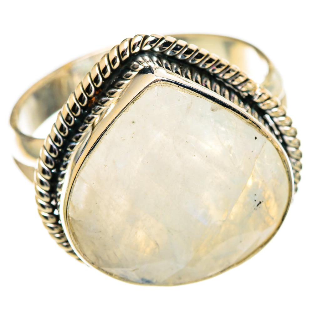 Rainbow Moonstone Rings handcrafted by Ana Silver Co - RING110826 - Photo 2