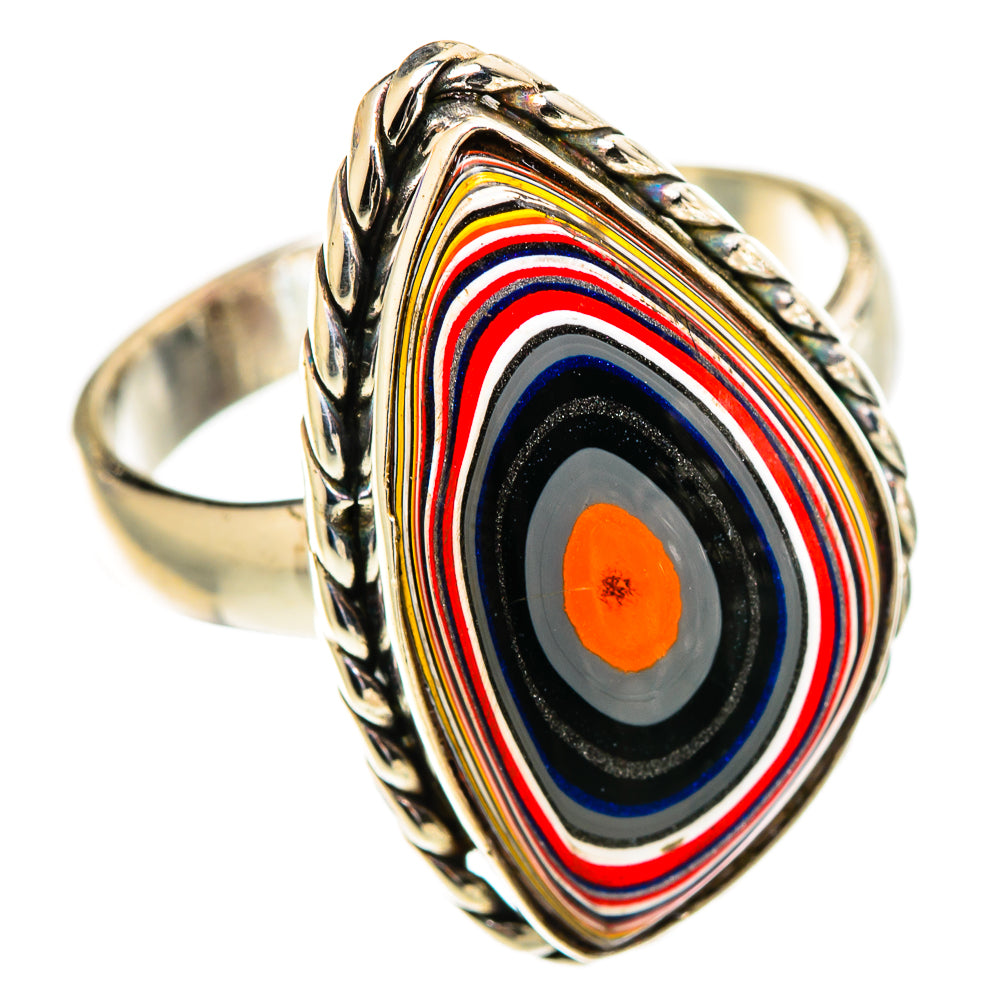 Fordite Rings handcrafted by Ana Silver Co - RING110832 - Photo 2