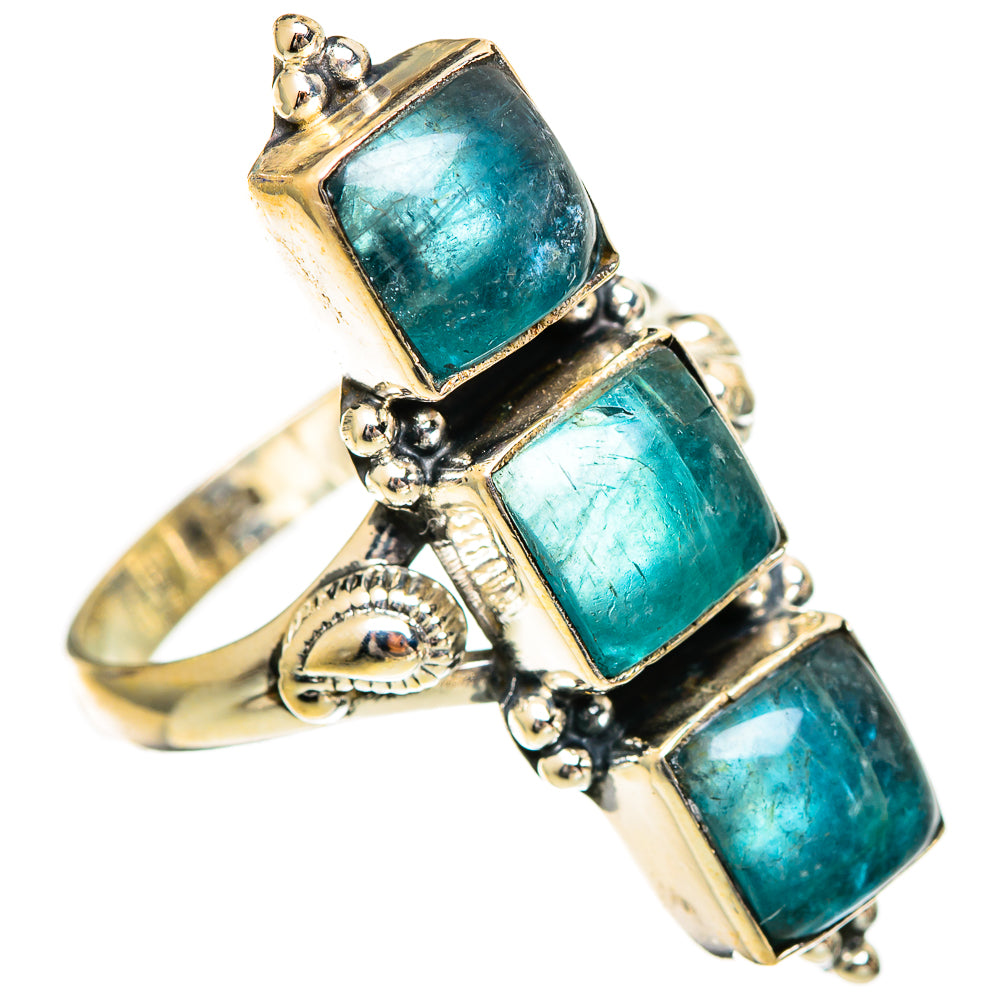 Green Fluorite Rings handcrafted by Ana Silver Co - RING110914 - Photo 2