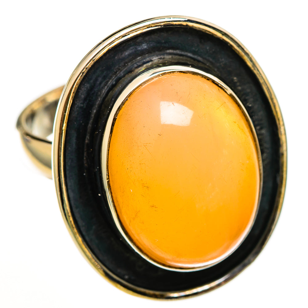 Peach Moonstone Rings handcrafted by Ana Silver Co - RING111062 - Photo 2