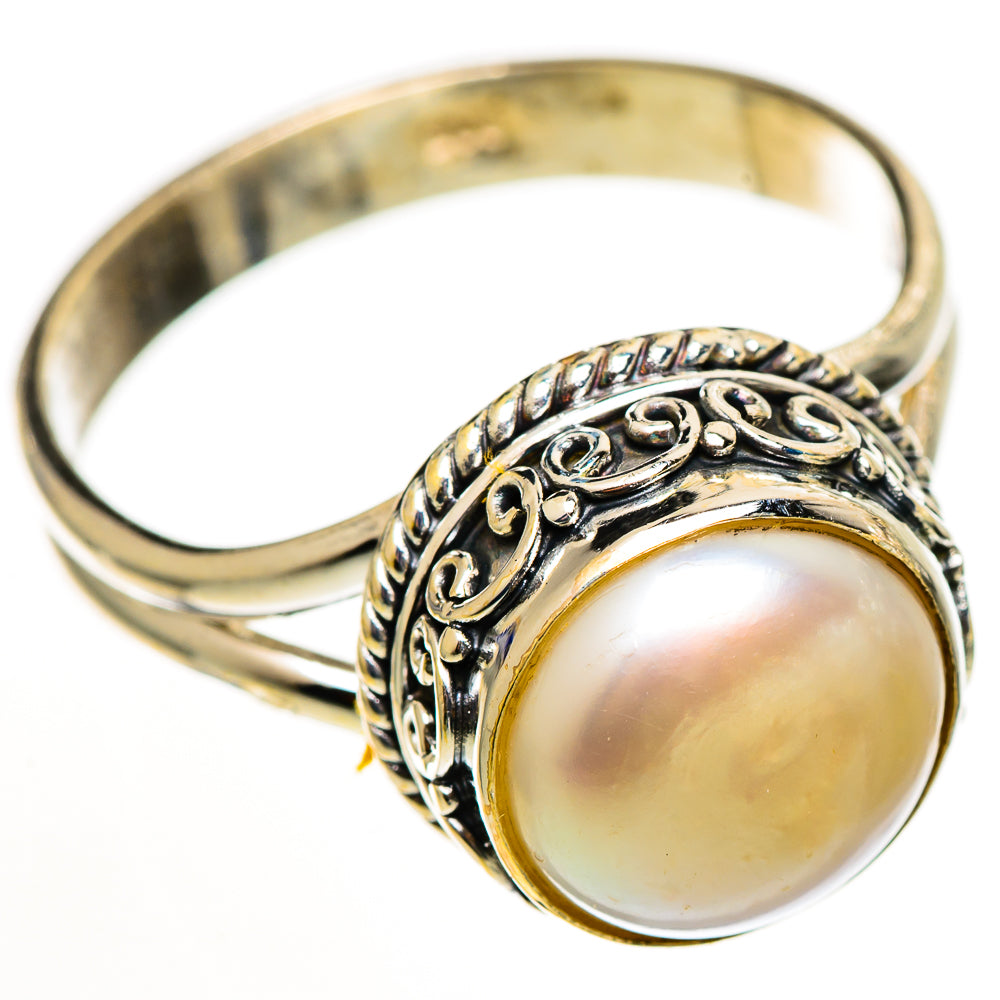 Cultured Pearl Rings handcrafted by Ana Silver Co - RING111071 - Photo 2