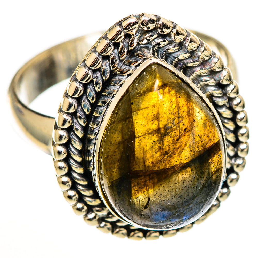 Labradorite Rings handcrafted by Ana Silver Co - RING111081 - Photo 2