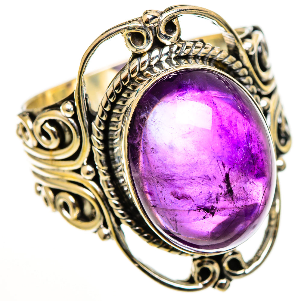 Amethyst Rings handcrafted by Ana Silver Co - RING111119 - Photo 2
