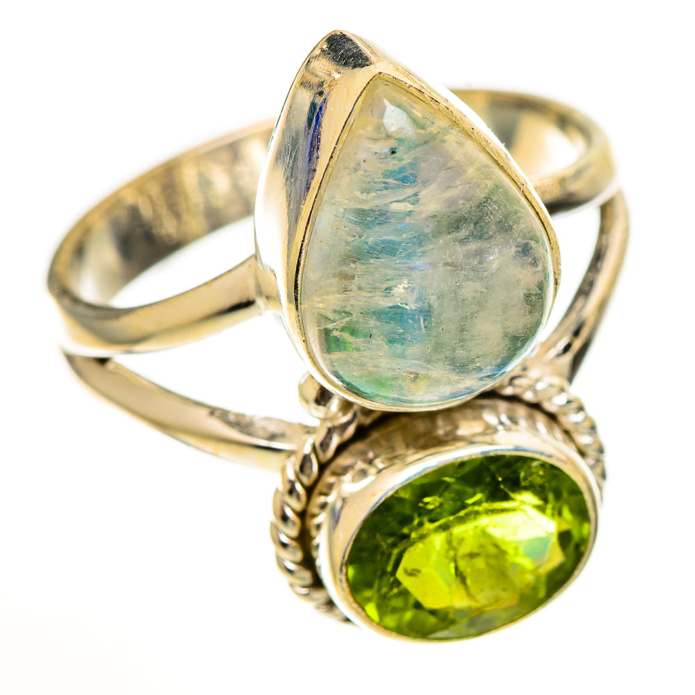Rainbow Moonstone Rings handcrafted by Ana Silver Co - RING111139 - Photo 2