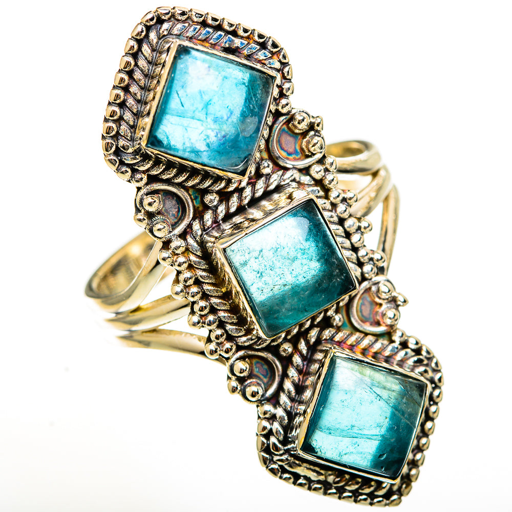 Green Fluorite Rings handcrafted by Ana Silver Co - RING111221 - Photo 2