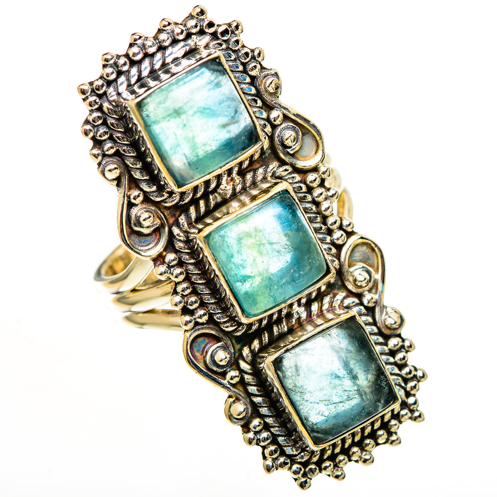 Green Fluorite Rings handcrafted by Ana Silver Co - RING111223 - Photo 2