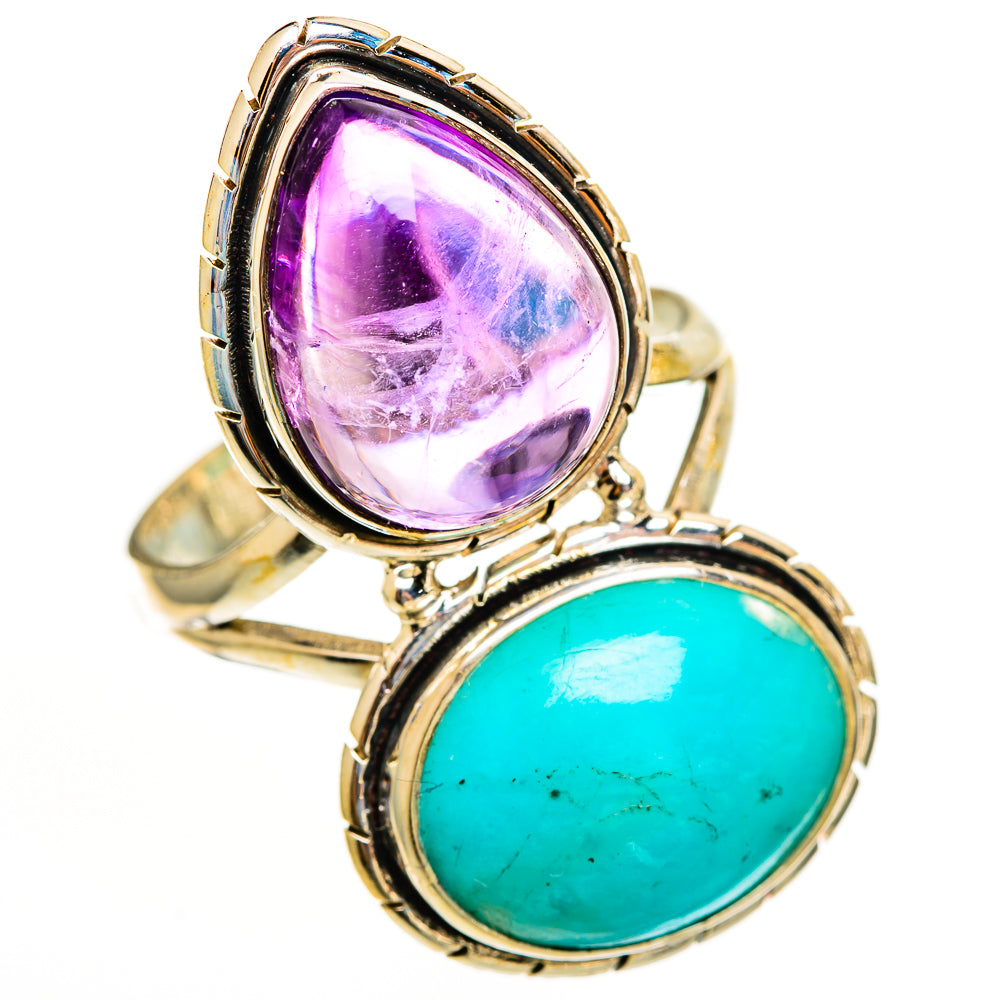 Peruvian Amazonite Rings handcrafted by Ana Silver Co - RING111255 - Photo 2