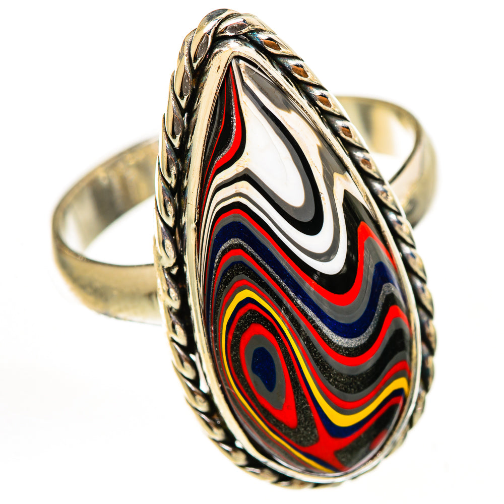 Fordite Rings handcrafted by Ana Silver Co - RING111347 - Photo 2