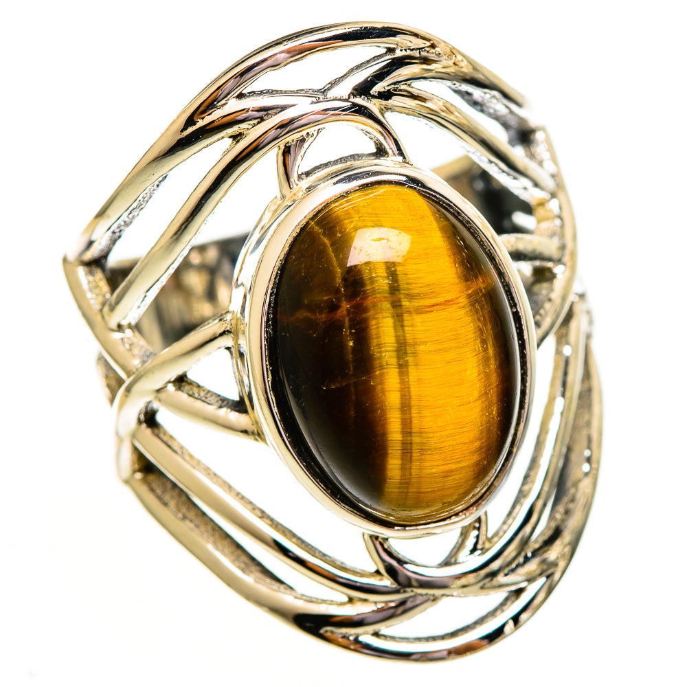 Tiger Eye Rings handcrafted by Ana Silver Co - RING111792 - Photo 2
