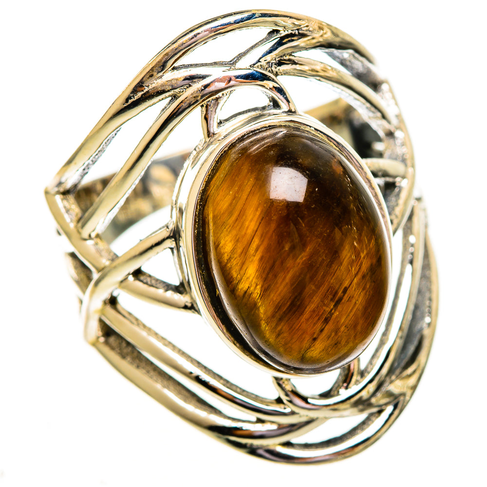 Tiger Eye Rings handcrafted by Ana Silver Co - RING111882 - Photo 2