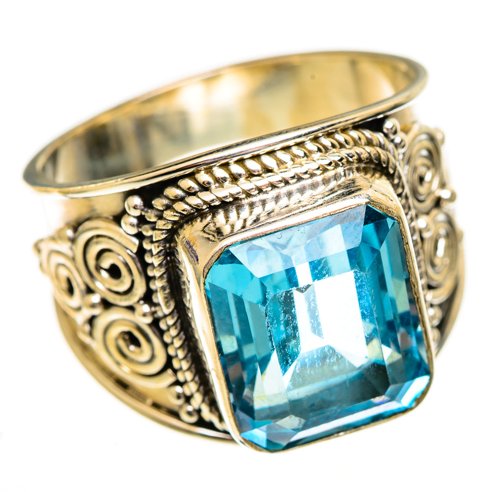 Blue Topaz Rings handcrafted by Ana Silver Co - RING111976 - Photo 2