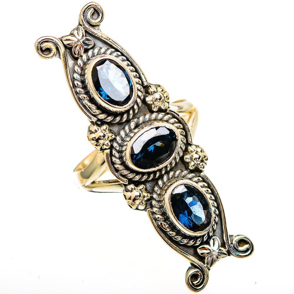 Blue Spinel Rings handcrafted by Ana Silver Co - RING111995 - Photo 2