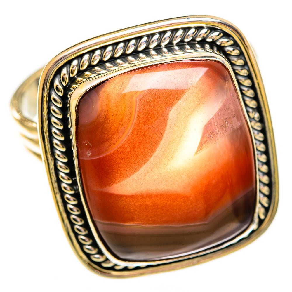 Red Botswana Agate Rings handcrafted by Ana Silver Co - RING112010 - Photo 2
