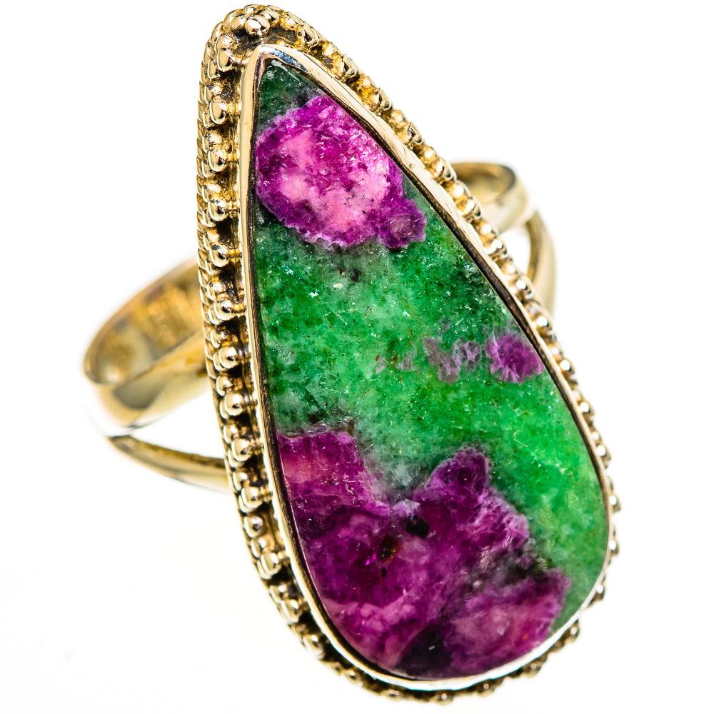 Ruby Zoisite Rings handcrafted by Ana Silver Co - RING112043 - Photo 2