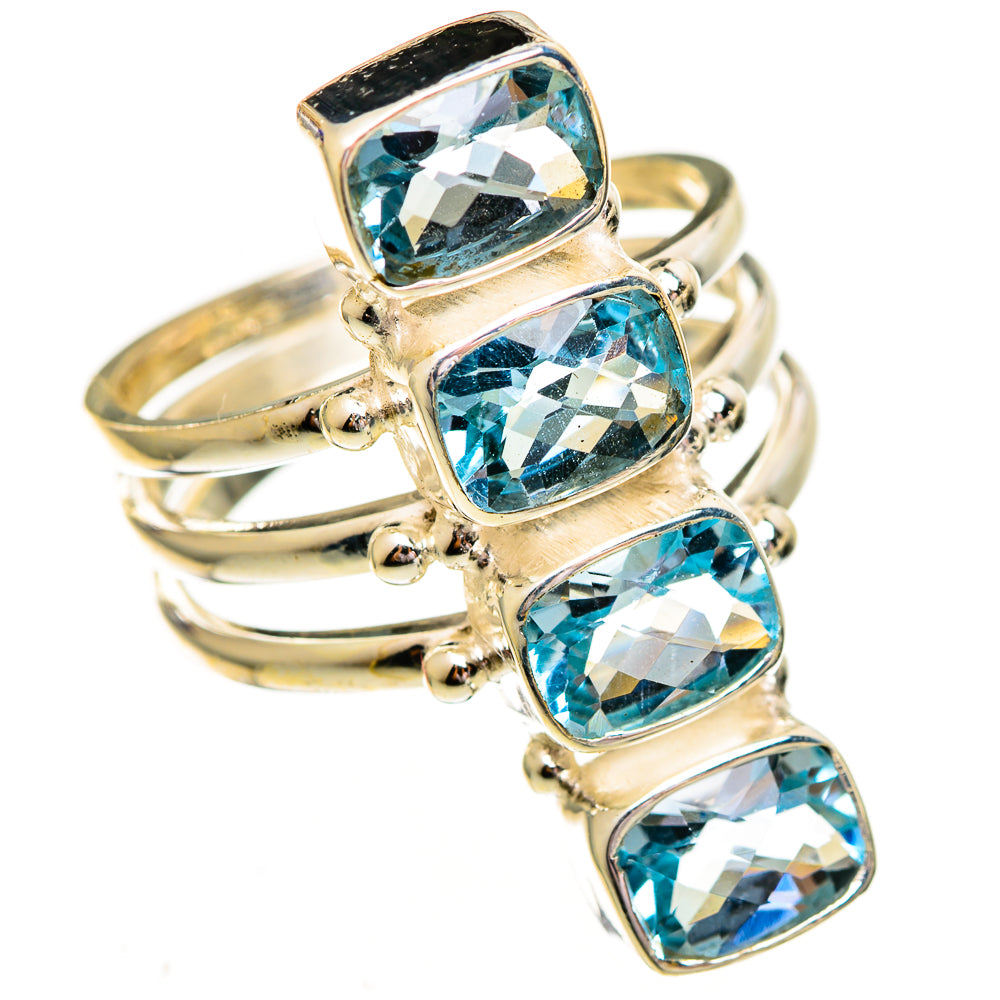 Blue Topaz Rings handcrafted by Ana Silver Co - RING112078 - Photo 2