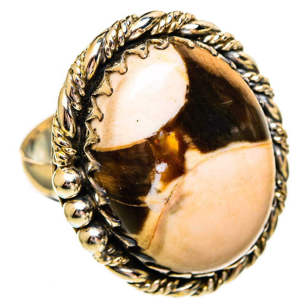 Peanut Wood Jasper Rings handcrafted by Ana Silver Co - RING112122 - Photo 2