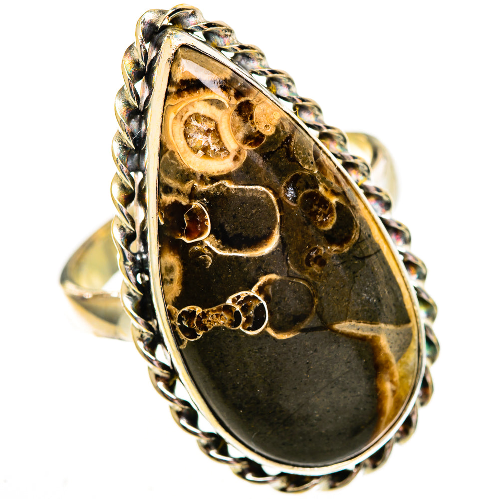 Turritella Agate Rings handcrafted by Ana Silver Co - RING112125 - Photo 2