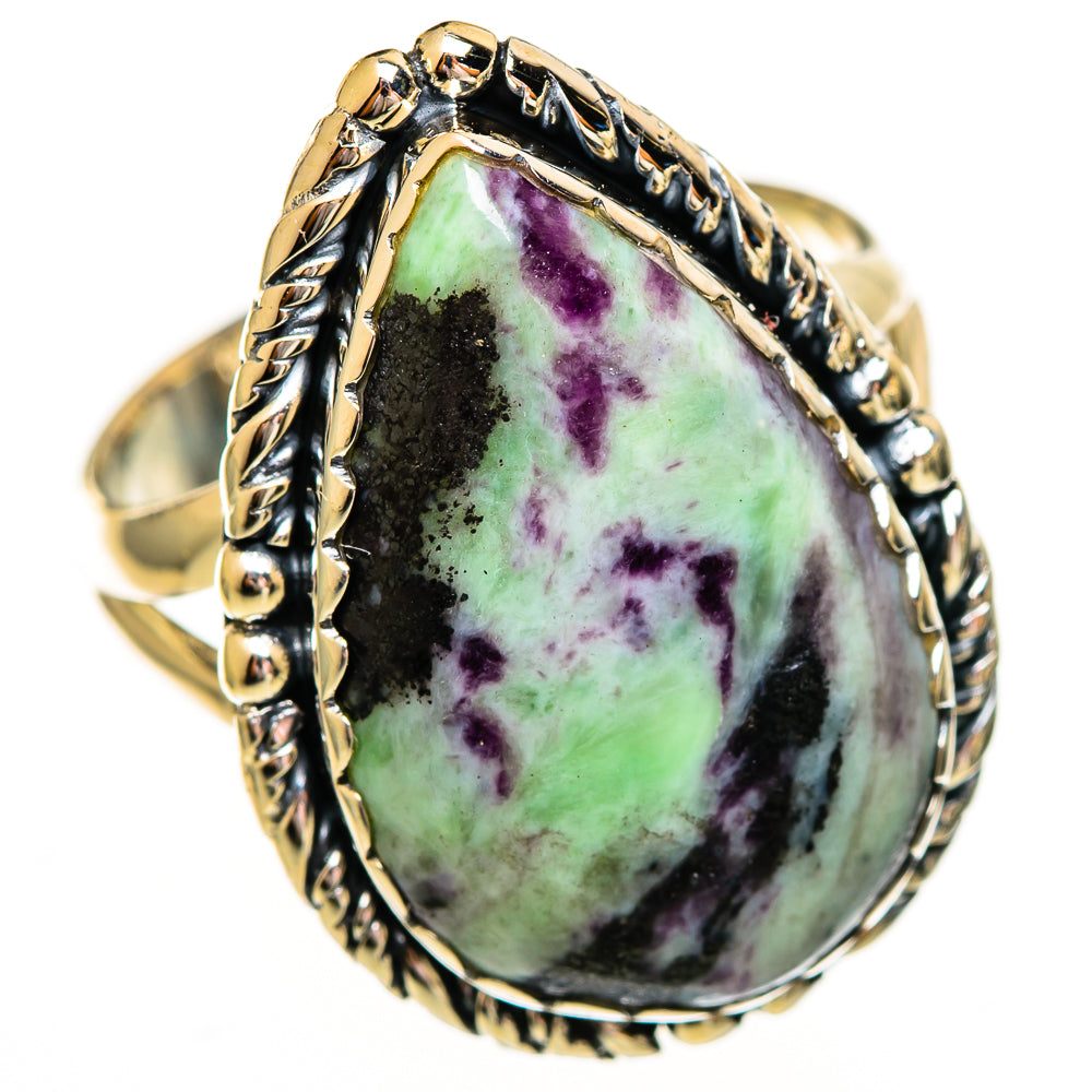 Ruby Zoisite Rings handcrafted by Ana Silver Co - RING112147 - Photo 2