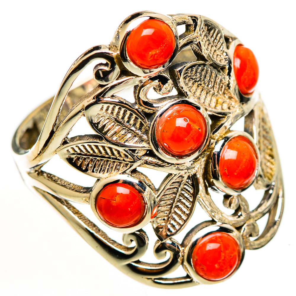 Red Onyx Rings handcrafted by Ana Silver Co - RING112166 - Photo 2