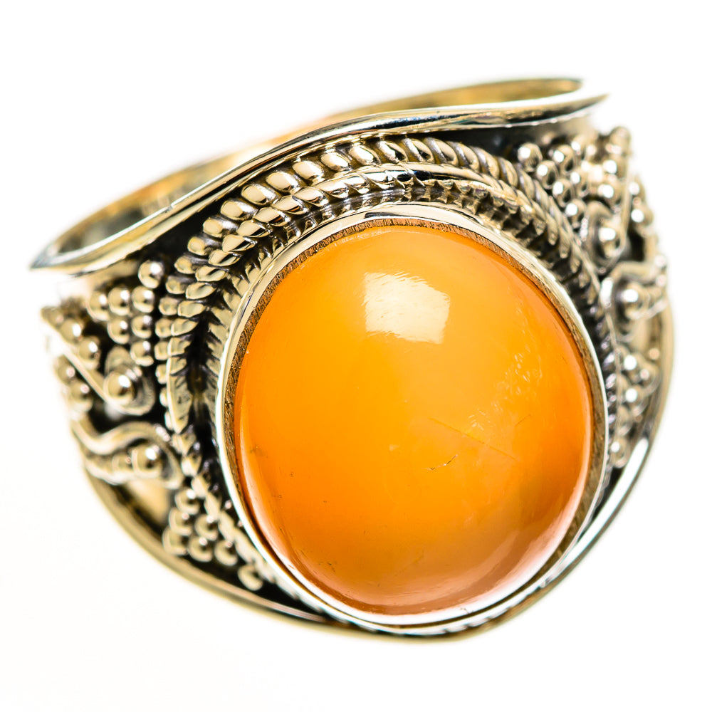 Peach Moonstone Rings handcrafted by Ana Silver Co - RING112192 - Photo 2