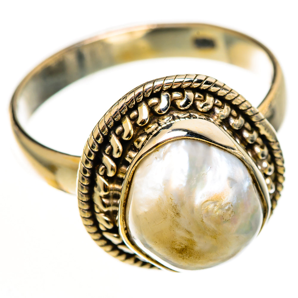 Mother Of Pearl Rings handcrafted by Ana Silver Co - RING112204 - Photo 2