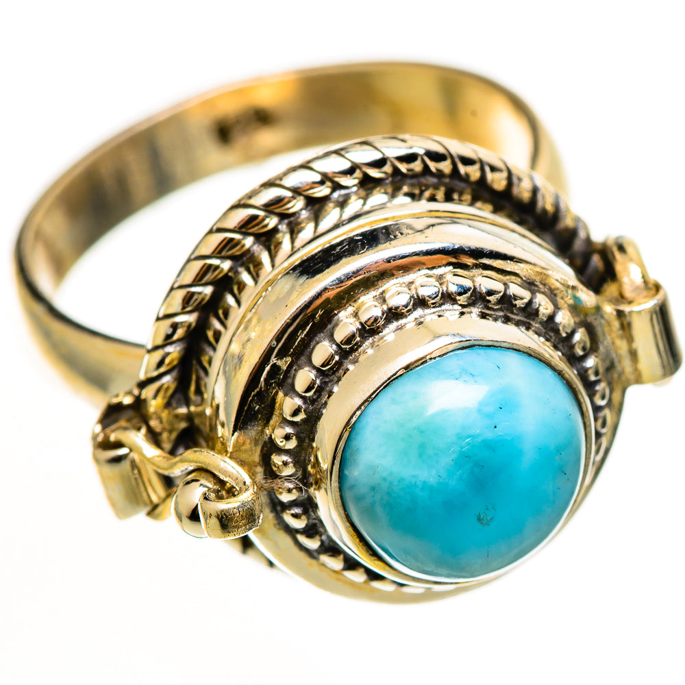 Larimar Rings handcrafted by Ana Silver Co - RING112214 - Photo 2